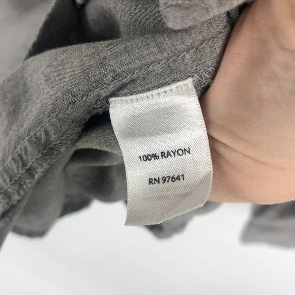 J Jill Gray Button Down Blouse Top Large - Picture 2 of 5